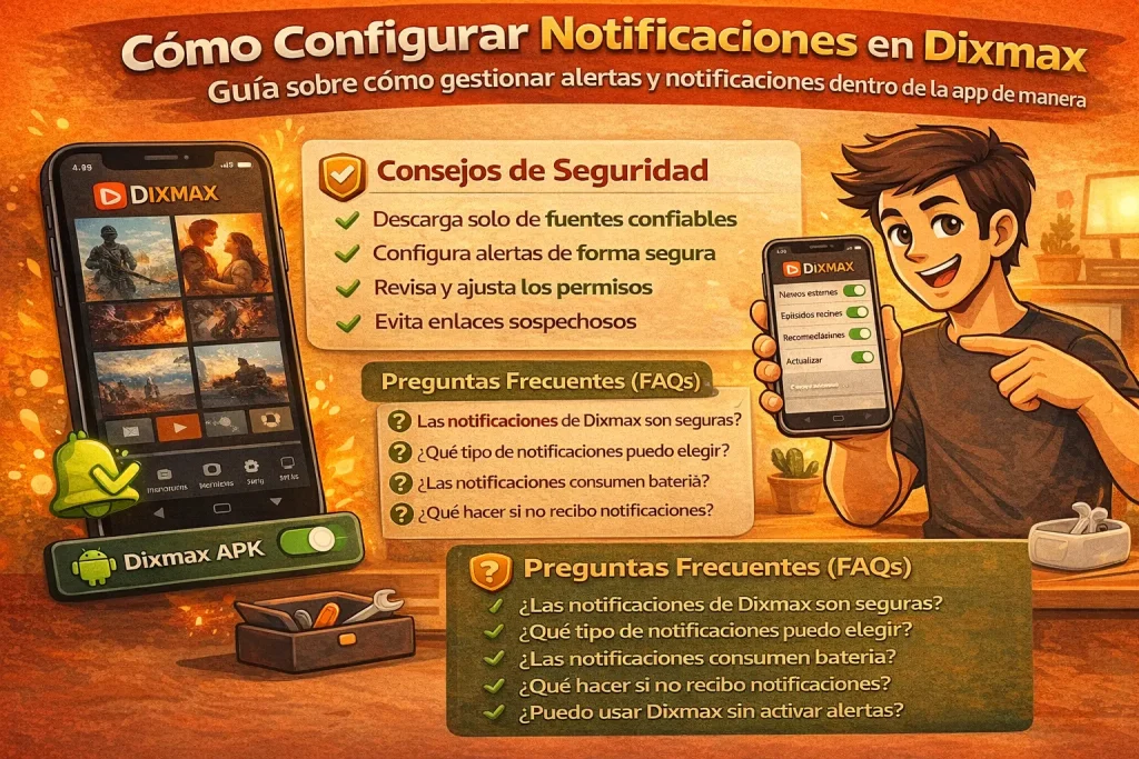 Cómo configurar notificaciones en Dixmax (Guía completa y segura)
