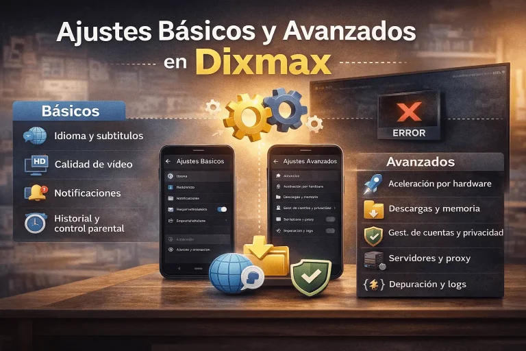 Ajustes Básicos y Avanzados en Dixmax